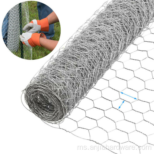 Electro Electro Galvanized Tenunan Kawat Hexagon Netting